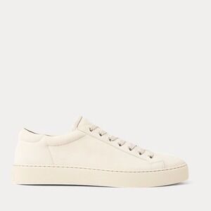 Ralph Lauren Purple Label Severn Cream Calf Suede Trainer Made in Italy Mens 8.5